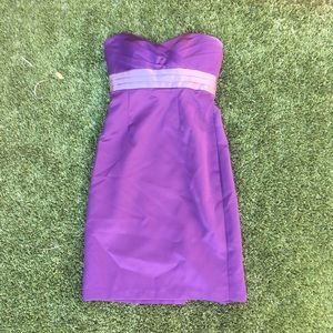 Strapless Eggplant/Charcoal Alfred Angelo dress